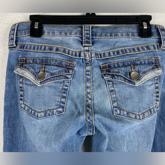 Victoria's Secret Denim Low rise 5 Flap Jeans Size 6L hip huggers boot cut flare - Picture 4 of 13